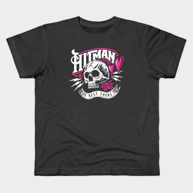 Bret Hitman Hart  Pro Wrestling Hero Kids T-Shirt by WikiDikoShop